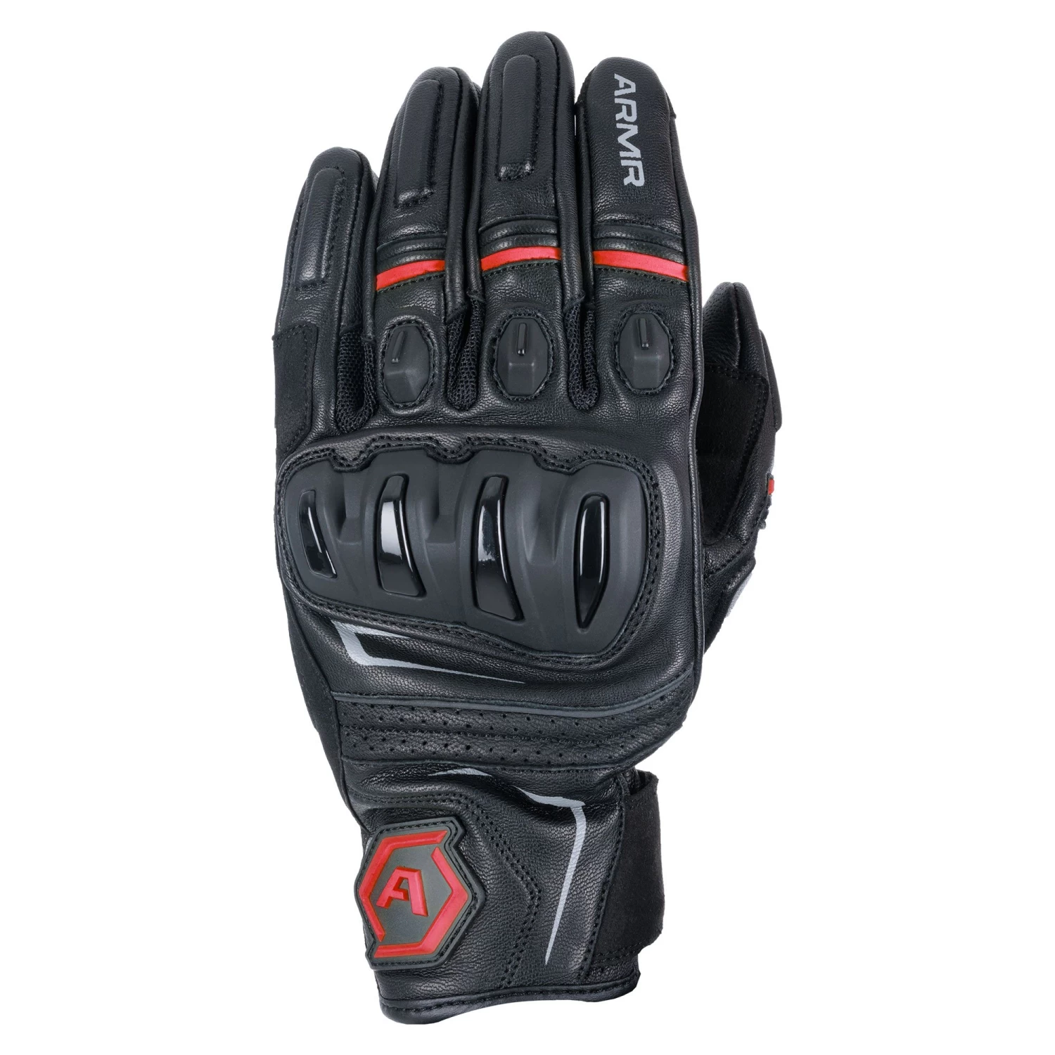 ARMR Raiden 3.0 Leather Gloves – Black/Red 3 ARMR Raiden 3.0 Leather Gloves – Black/Red