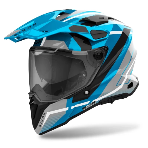 Airoh Commander 2 Mavick Helmet – Cerulean Blue -Motorcycle Riding Equipment Airoh Commander 2 Mavick Motorcycle Helmet Cerulean Blue 1