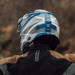 Airoh Commander 2 Mavick Helmet – Cerulean Blue -Motorcycle Riding Equipment Airoh Commander 2 Mavick Motorcycle Helmet Cerulean Blue Lifestyle 4