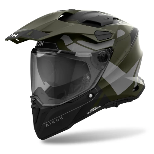 Airoh Commander 2 Reveal Helmet – Military Green -Motorcycle Riding Equipment Airoh Commander 2 Reveal Motorcycle Helmet Military Green 1