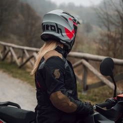 Airoh Commander 2 Reveal Helmet – Red/Fluo -Motorcycle Riding Equipment Airoh Commander 2 Reveal Motorcycle Helmet Red Lifestyle 2