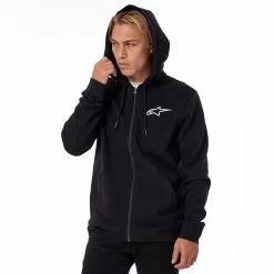Alpinestars Ageless Chest Hoodie – Black/White -Motorcycle Riding Equipment Alpinestars Ageless Chest Hoodie Black White 3