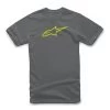 Alpinestars Ageless Classic Tee – Charcoal/Yellow -Motorcycle Riding Equipment Alpinestars Ageless Classic Tee Charcoal Yellow 1