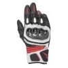 Alpinestars SP-X Air Carbon V2 Gloves – Black/White/Red -Motorcycle Riding Equipment Alpinestars SP X Air Carbon v2 Motorcycle Gloves White Red 1