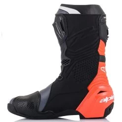 Alpinestars Supertech R Boots – Black/Red/White/Grey -Motorcycle Riding Equipment Alpinestars Supertech R Motorcycle Boots Red Flo 3