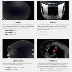 Axxis Draken Sonar Helmet – Yellow -Motorcycle Riding Equipment Axxis Draken Motorcycle Helmet Features 1