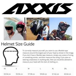 Axxis Storm Plain Helmet – Matt Titanium -Motorcycle Riding Equipment Axxis Motorcycle Helmet Size Guide WM 3