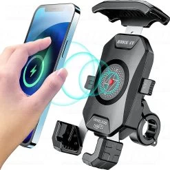 Bike It QI Wireless USB-C Phone Charger Holder -Motorcycle Riding Equipment Bike It QI Wirless USB C Phone Charger Holder LUGSMT27 6