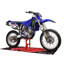 BikeTek MX Lift Red Comp Stand -Motorcycle Riding Equipment BikeTek MX Lift Comp Motorcycle Stand Red PDSMX01 Lifestyle 1