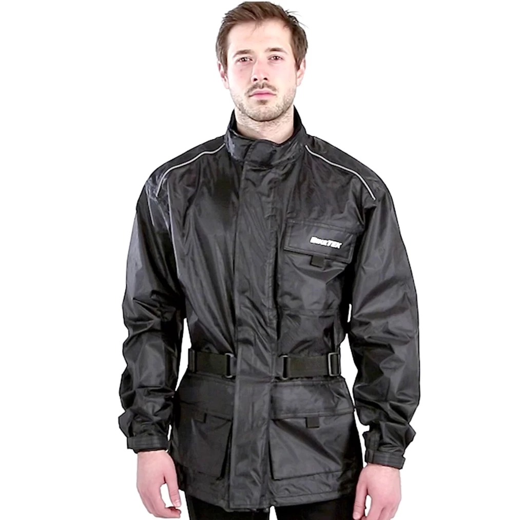 Biketek Deluxe Waterproof Over Jacket – Black 4 Biketek Deluxe Waterproof Over Jacket – Black - Image 2