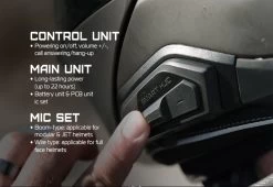HJC 11B Smart Bluetooth Intercom Kit -Motorcycle Riding Equipment HJC 11B Smarth Bluetooth Intercom Kit Features 2