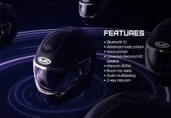 HJC 11B Smart Bluetooth Intercom Kit -Motorcycle Riding Equipment HJC 11B Smarth Bluetooth Intercom Kit Features 3