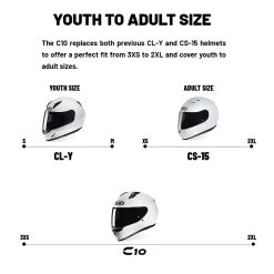 HJC C10 Elie Helmet – Black -Motorcycle Riding Equipment HJC C10 Motorcycle Helmet Features 2 2