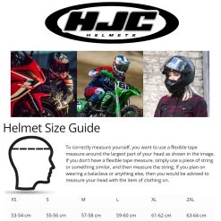 HJC RPHA 91 Plain Helmet – Metallic Blue -Motorcycle Riding Equipment HJC Motorcycle Helmet Size Guide WM 47