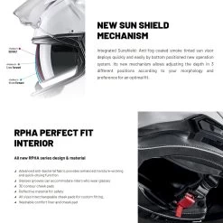 HJC RPHA 91 Plain Helmet – Black 9 HJC RPHA 91 Plain Helmet – Black -Motorcycle Riding Equipment HJC RPHA 91 Motorcycle Helmet Features 2 1