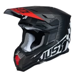 Just1 J22 Flagman Helmet – Red/Titanium/Black
