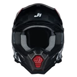 Just1 J22 Flagman Helmet – Red/Titanium/Black -Motorcycle Riding Equipment Just1 J22 Flagman Motocross Helmet Red Titanium Black 3