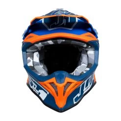 Just1 J39 Thruster Helmet – White/Orange/Blue -Motorcycle Riding Equipment Just1 J39 Thruster Motocross Helmet White Orange Blue 3
