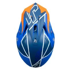 Just1 J39 Thruster Helmet – White/Orange/Blue -Motorcycle Riding Equipment Just1 J39 Thruster Motocross Helmet White Orange Blue 5