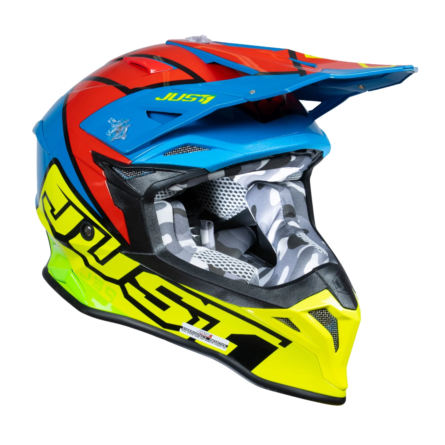 Just1 J39 Thruster Helmet – Yellow/Red/Blue 4 Just1 J39 Thruster Helmet – Yellow/Red/Blue - Image 2