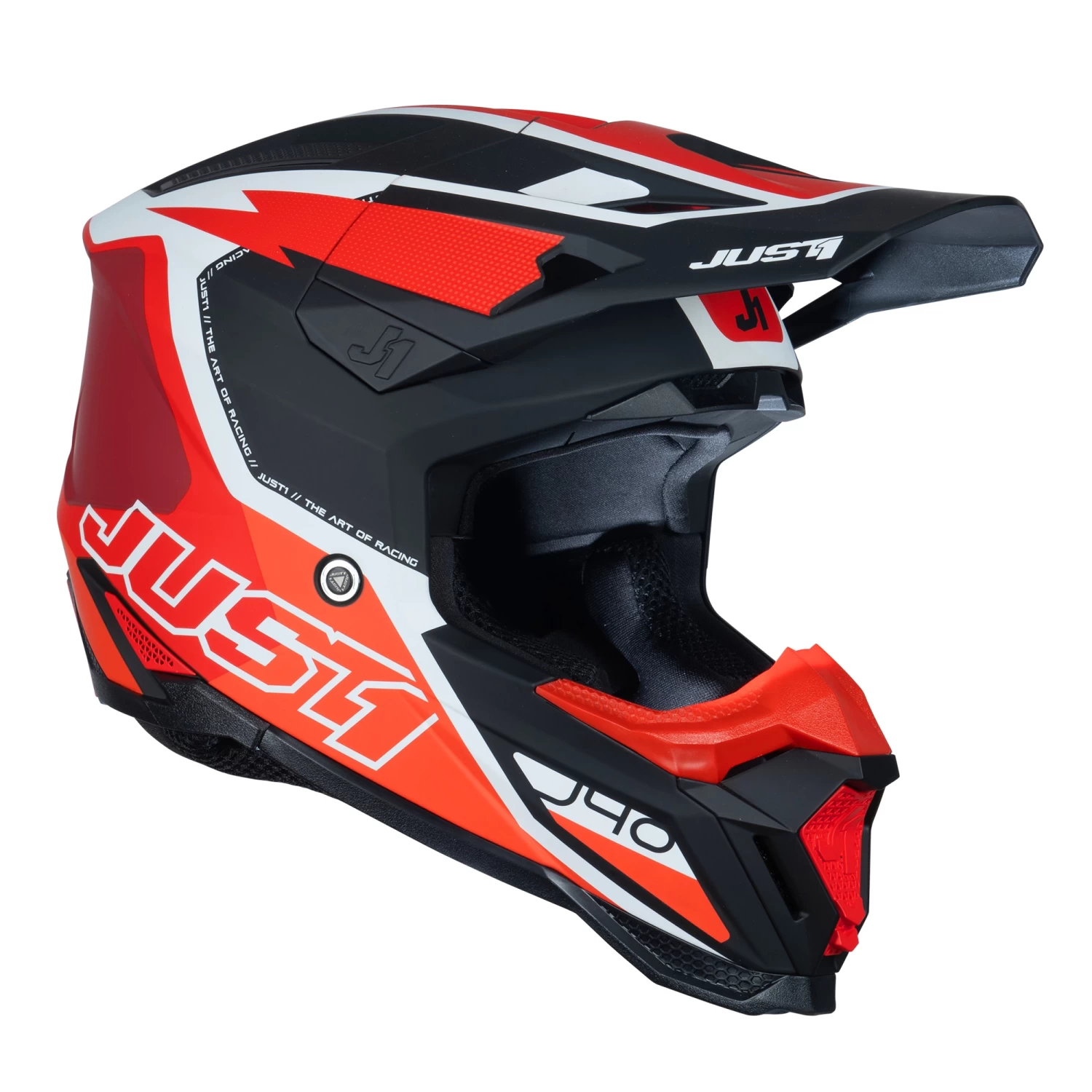 Just1 J40 Flash Helmet – Red/White/Black 4 Just1 J40 Flash Helmet – Red/White/Black - Image 2
