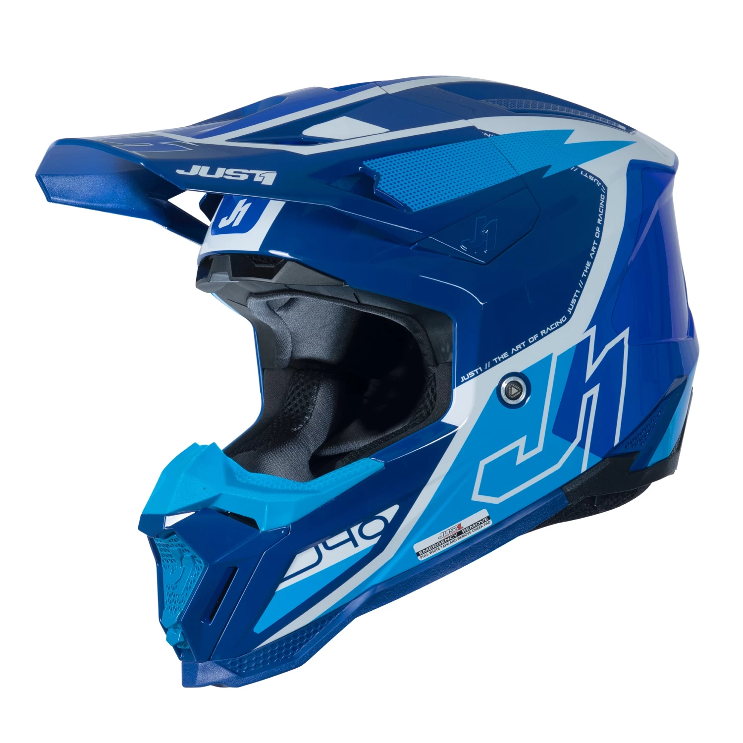 Just1 J40 Flash Helmet – White/Blue 3 Just1 J40 Flash Helmet – White/Blue