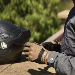 LS2 Duster Gloves – Tobacco/Black -Motorcycle Riding Equipment LS2 Duster Motorcycle Gloves Tobacco Black Lifestyle 1