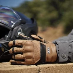 LS2 Duster Gloves – Tobacco/Black -Motorcycle Riding Equipment LS2 Duster Motorcycle Gloves Tobacco Black Lifestyle 4