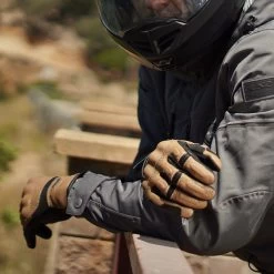 LS2 Duster Gloves – Tobacco/Black -Motorcycle Riding Equipment LS2 Duster Motorcycle Gloves Tobacco Black Lifestyle 5