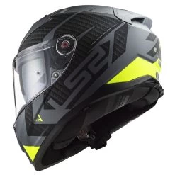 LS2 FF811 Vector II Splitter Helmet – Titanium/Yellow -Motorcycle Riding Equipment LS2 FF811 Vector II Splitter Motorcycle Helmet Yellow 4