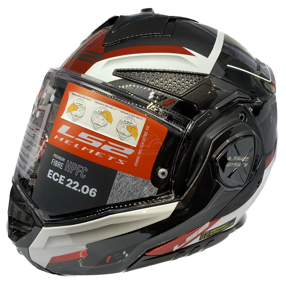 LS2 FF901 Advant X Spectrum Helmet – Black/White/Red 4 LS2 FF901 Advant X Spectrum Helmet – Black/White/Red - Image 2