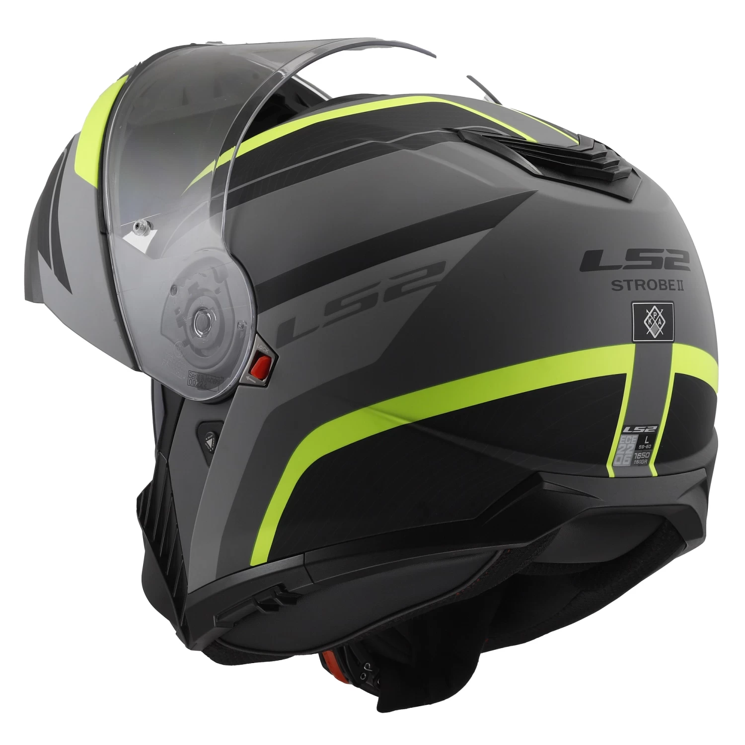 LS2 FF908 Strobe II Monza Helmet – Black/Yellow 7 LS2 FF908 Strobe II Monza Helmet – Black/Yellow - Image 5