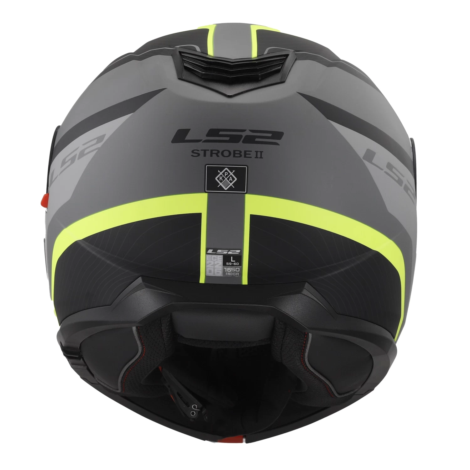 LS2 FF908 Strobe II Monza Helmet – Black/Yellow 8 LS2 FF908 Strobe II Monza Helmet – Black/Yellow - Image 6