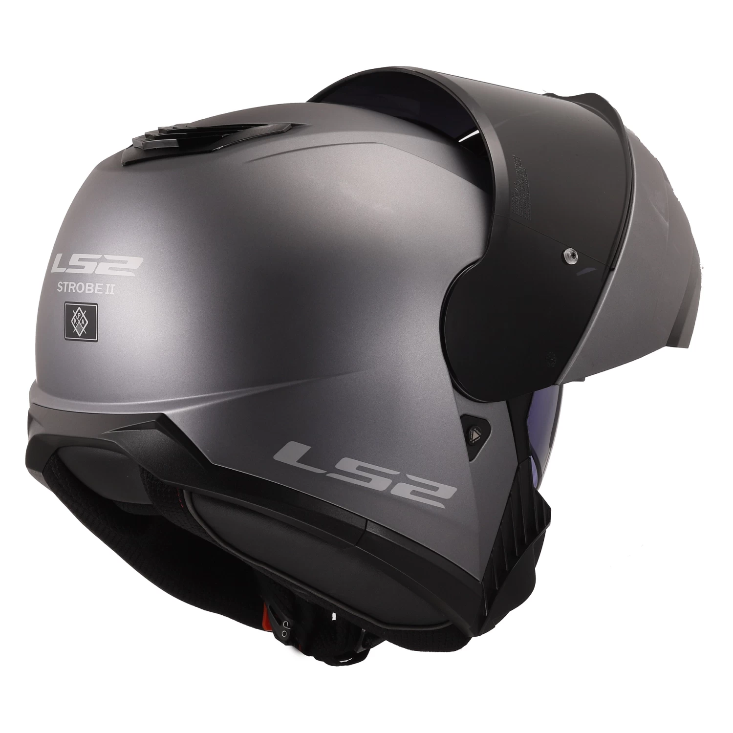 LS2 FF908 Strobe II Plain Helmet – Matt Titanium 11 LS2 FF908 Strobe II Plain Helmet – Matt Titanium - Image 9