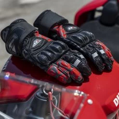LS2 Feng Gloves – Black/Red -Motorcycle Riding Equipment LS2 Feng Motorcycle Gloves Black Red Lifestyle 2