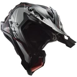 LS2 MX700 Subverter Evo II Arched Helmet – Black/Silver/Titanium -Motorcycle Riding Equipment LS2 MX700 Subverter Evo Arched Motocross Helmet 5