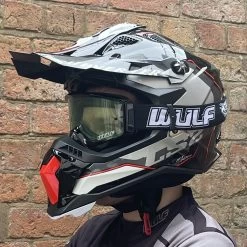 LS2 MX700 Subverter Evo II Arched Helmet – Black/Silver/Titanium -Motorcycle Riding Equipment LS2 MX700 Subverter Evo Arched Motocross Helmet Lifestyle 1