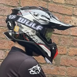 LS2 MX700 Subverter Evo II Arched Helmet – Black/Silver/Titanium -Motorcycle Riding Equipment LS2 MX700 Subverter Evo Arched Motocross Helmet Lifestyle 2