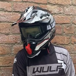 LS2 MX700 Subverter Evo II Arched Helmet – Black/Silver/Titanium -Motorcycle Riding Equipment LS2 MX700 Subverter Evo Arched Motocross Helmet Lifestyle 3