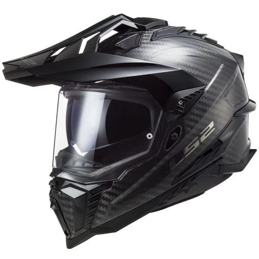 LS2 MX701 Explorer Carbon Plain Helmet -Motorcycle Riding Equipment LS2 MX701 Explorer Carbon Plain Adventure Motorcycle Helmet 1