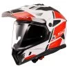 LS2 MX702 Pioneer II Hill Helmet – White/Red -Motorcycle Riding Equipment LS2 MX702 Pioneer II Hill Motorcycle Helmet White Red 1