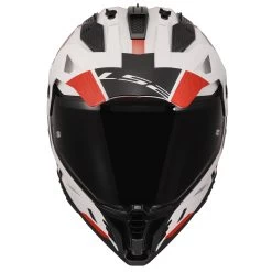 LS2 MX702 Pioneer II Hill Helmet – White/Red 11 LS2 MX702 Pioneer II Hill Helmet – White/Red -Motorcycle Riding Equipment LS2 MX702 Pioneer II Hill Motorcycle Helmet White Red 4