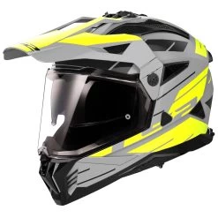 LS2 MX702 Pioneer II Namib Helmet – Grey/Yellow