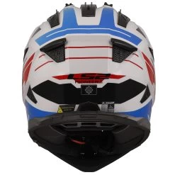 LS2 MX702 Pioneer II Namib Helmet – White/Blue/Red -Motorcycle Riding Equipment LS2 MX702 Pioneer II Namib Motorcycle Helmet White Blue Red 5