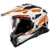 LS2 MX702 Pioneer II Namib Helmet – White/Orange -Motorcycle Riding Equipment LS2 MX702 Pioneer II Namib Motorcycle Helmet White Orange 1
