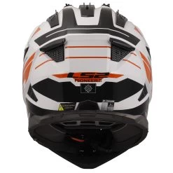 LS2 MX702 Pioneer II Namib Helmet – White/Orange -Motorcycle Riding Equipment LS2 MX702 Pioneer II Namib Motorcycle Helmet White Orange 5
