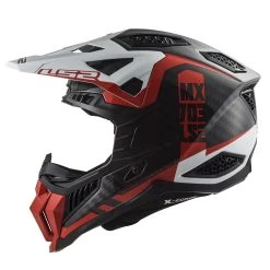 LS2 MX703 X-Force Victory Helmet – Red/White -Motorcycle Riding Equipment LS2 MX703 X Force Victory Motocross Helmet Red 3