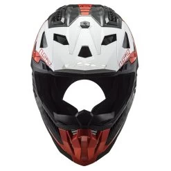 LS2 MX703 X-Force Victory Helmet – Red/White -Motorcycle Riding Equipment LS2 MX703 X Force Victory Motocross Helmet Red 5