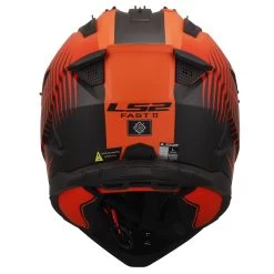 LS2 MX708 Fast II Duck Helmet – Orange/Red -Motorcycle Riding Equipment LS2 MX708 Fast II Duck Motorcycle Helmet Orange Red 4