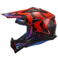 LS2 MX708 Fast II Wash Helmet – Red -Motorcycle Riding Equipment LS2 MX708 Fast II Wash Motorcycle Helmet Red 2
